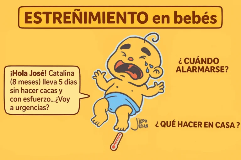 Infografía «Estreñimiento en bebés»: cuándo alarmarse y qué hacer en casa